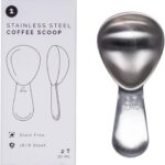 Coffee Scoop - Brushed Stainless Steel - 2 Tablespoon Capacity - Fits inside Airscape Canisters (Brushed Steel)