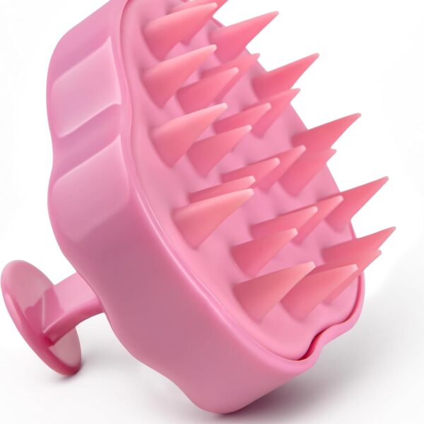 RELAXXO Scalp Massager Hair Growth  Exfoliator & Hair Scrubber for Scalp, Soft Bristles for Dandruff & Soothing Comfort, Shampoo Brush, Wet & Dry Use, Pink