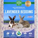 Small Pet Select Lavender Bedding, Paper Bedding with Real Lavender, Soft Animal Bedding with Odor Control for Guinea Pig, Rabbit, Hamster, or Bunny, Cage Accessories, Made in USA, 56L