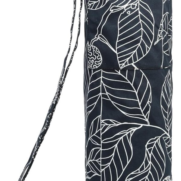Canvas Yoga Mat Bag with Adjustable Strap & Pockets, Full-Zip Travel Gym Tote for Women & Men, Fits 1/4" & 1/3" Thick Mats, Lightweight Carrier for Yoga, Studio, Workout, Outdoor Use