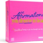 Affirmations You Deserve to Hear by Relatable  Graduation Gifts, Bold Daily Affirmation Cards for Women, Perfect Self Care Gifts, Birthday Gifts,& Motivational Cards for Friends  100 Cards