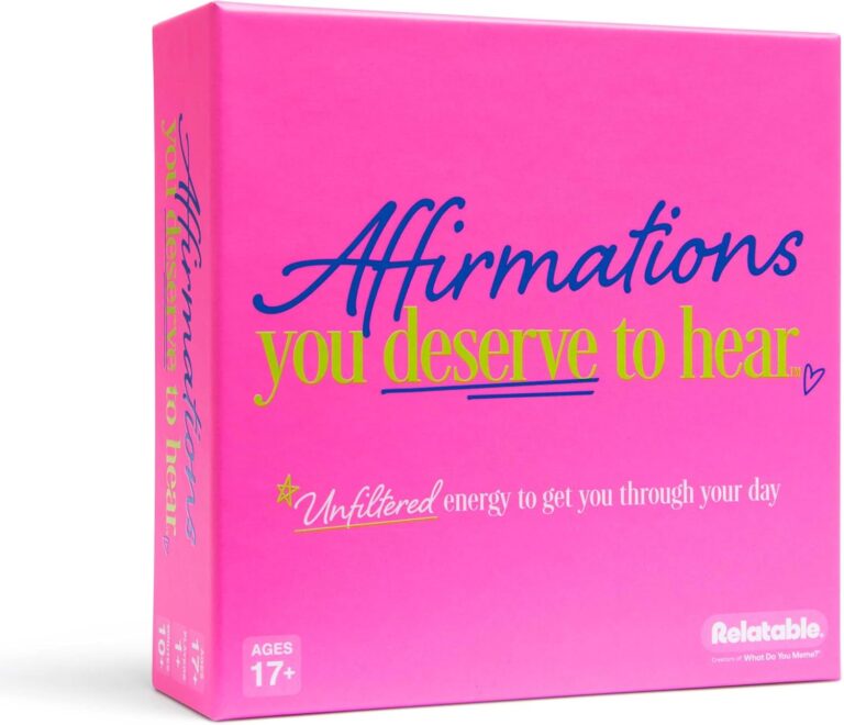 Affirmations You Deserve to Hear by Relatable  Graduation Gifts, Bold Daily Affirmation Cards for Women, Perfect Self Care Gifts, Birthday Gifts,& Motivational Cards for Friends  100 Cards