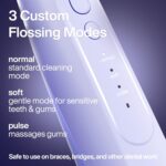 AquaSonic Icon Water Flosser for Teeth  Cordless Rechargeable Oral Irrigator  Waterproof, Portable Dental Cleaning with Jet Tip  Braces Home Travel - Lilac