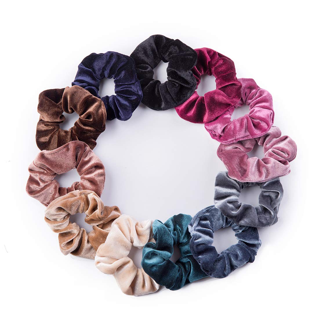 12 Pack Velvet Hair Scrunchies Scrunchy Hair Ties Elastic Hair Bands Ropes Scrunchie for Women or Girls Hair Accessories (12 Colors) 12 Pack Velvet Hair Scrunchies Scrunchy Hair Ties Elastic Hair Bands Ropes Scrunchie for Women or Girls Hair Accessories (12 Colors)