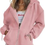 PRETTYGARDEN Women's 2026 Zip Up Y2K Hoodies Casual Long Sleeve Sweatshirts Fall Spring Track Jackets with Pockets