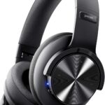 Picun B8 Bluetooth Headphones, 120H Playtime Headphone Wireless Bluetooth with 3 EQ Modes, Low Latency, Hands-Free Calls, Over Ear Headphones for Travel Home Office Cellphone PC Black