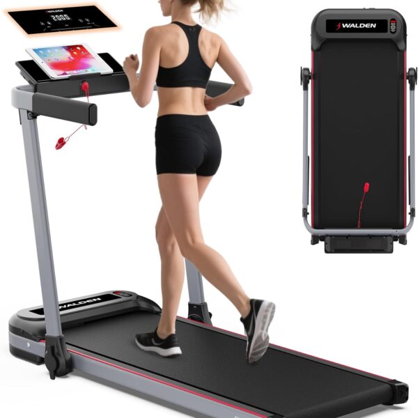 Folding Electric Treadmill with Handle Folding Treadmills - Foldable Running Treadmill LCD Screen - 6.2mp/h corredora electrica Walden Sports