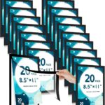 20 Pcs Magnetic Sign Holder 8.5 x 11'' Letter Magnetic Picture Frame Adhesive Frames for Walls Display Window,Door Display Frame and Magnetic for Refrigerator