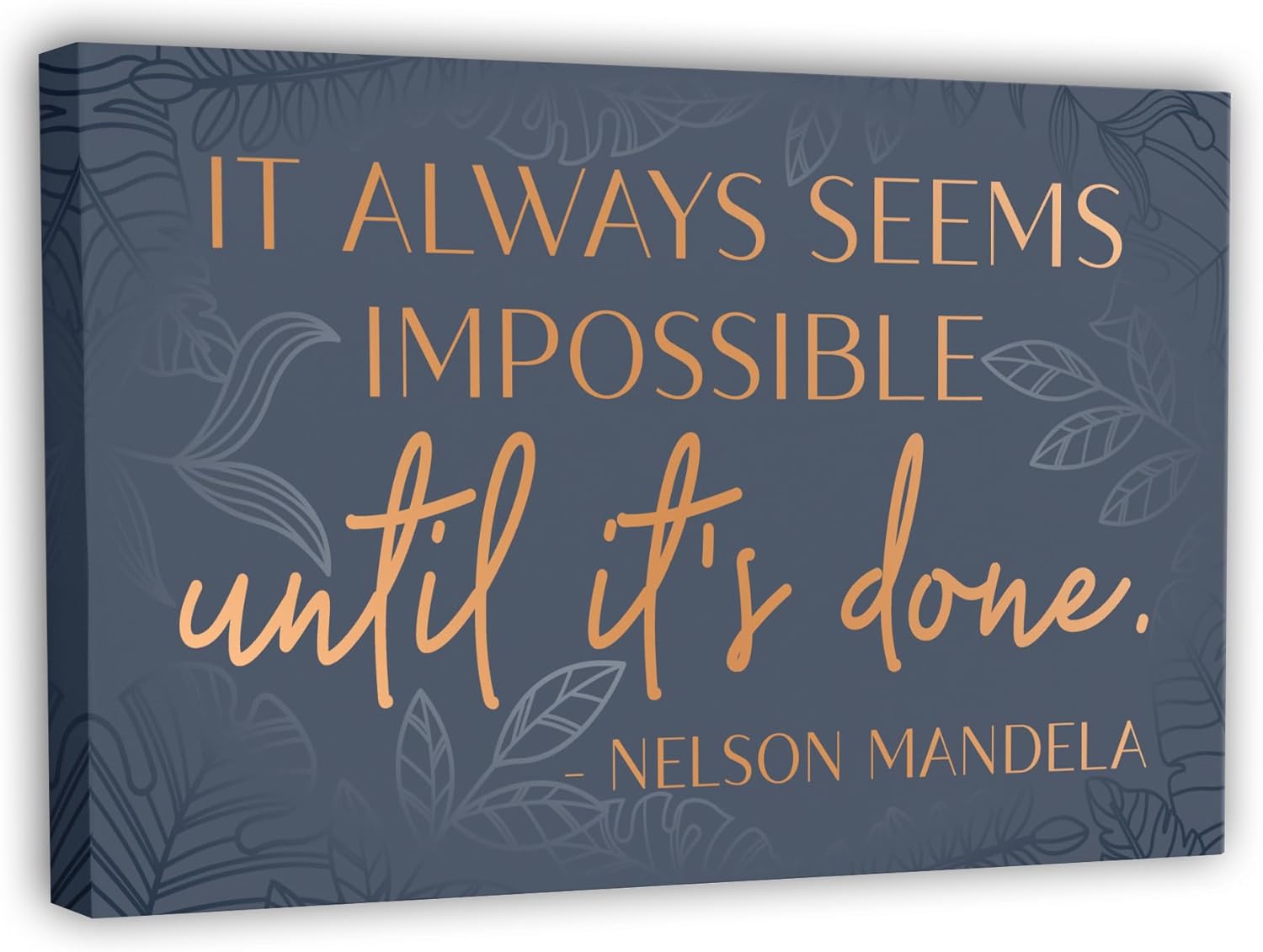 HoneyKICK Nelson Mandela Inspirational Quote Canvas Wall Art - Motivational Wall Decor for Office, Bedroom, Living Room - Abstract Wall Art for Women Office Decor Framed Canvas HoneyKICK Nelson Mandela Inspirational Quote Canvas Wall Art - Motivational Wall Decor for Office, Bedroom, Living Room - Abstract Wall Art for Women Office Decor Framed Canvas