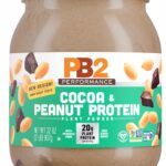 PB2 Performance Peanut Plant Based Vegan Protein Powder | 20g Complete Protein, No Added Sugar, Prebiotic Fiber | Dairy Free, Certified Vegan, Non-GMO, and Gluten Free [Peanut with Dutch Cocoa, 2lb]