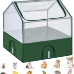 Dinmo Small Animal Playpen, Guinea Pig Cages, Rabbit Playpen, Puppy Play Pen for Indoors, Pet Playpen with Waterproof Floor for Hamsters, Hedgehogs, Bunny, Indoor Outdoor Portable Fence, Green