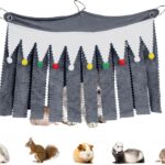 Linkidea Cage Corner Hideout, Pets Forest Corner Hideout for Guinea Pigs, Rabbits, Ferrets, Chinchillas, Gerbils, Hedgehogs, Small Animals Habitat Dcor (Gray)