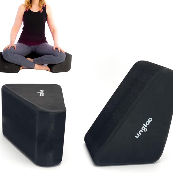 Ungloo Supportive Yoga Block Wedges for Seated Meditation  Elevates Knees, Reduces Hip Pressure, and Improves Cross-Legged Posture