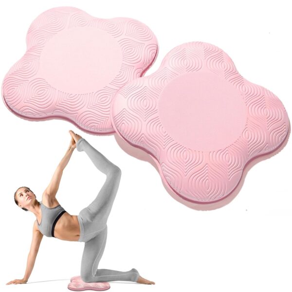 2 Packs Yoga Knee & Elbow Cushions - Extra Thick Foam for Knees, Elbows, Wrists, Hands & Head - Pilates & Kneeling Pads - Support Foam Pads for Women & Men