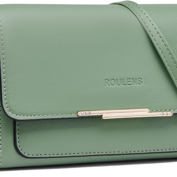 Roulens Small Crossbody Bag for Women,Cell Phone Purse Women's Shoulder Handbags Wallet Purse with Credit Card Slots