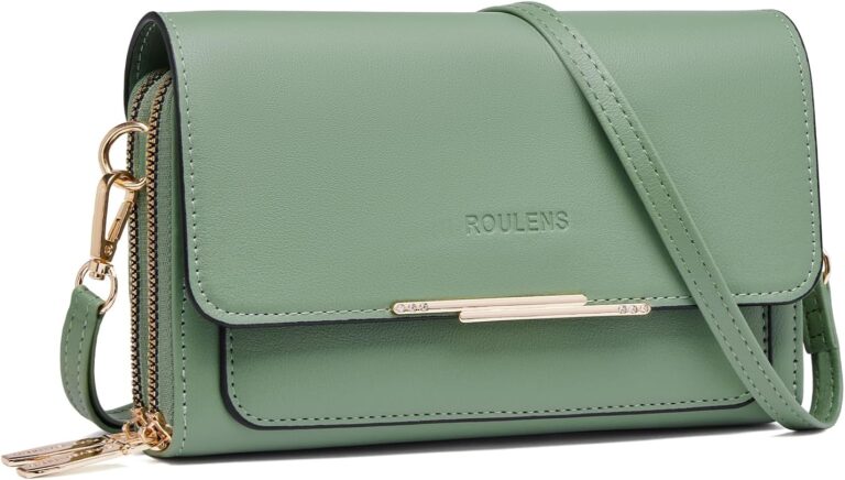 Roulens Small Crossbody Bag for Women,Cell Phone Purse Women's Shoulder Handbags Wallet Purse with Credit Card Slots