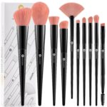 KINGMAS 10 Pieces Makeup Brushes, Premium Face and Eye Makeup Brush Set - Vegan & Cruelty-Free Brushes  Ultra-Soft