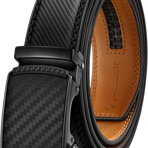 BULLIANT Men's Belt,Slide Ratchet Belt Adjsutable For Men Suit Casual Jeans Gift Boxed,Trim To Fit
