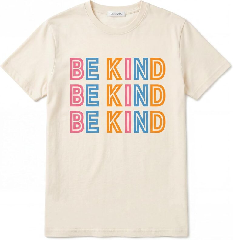 Blooming Jelly Womens Be Kind Shirt Short Sleeve Graphic Tees Loose Fit Tshirts Cute Casual Summer Tops Funny Teacher Outfits
