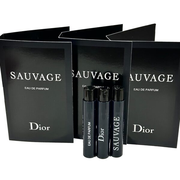 Dior Christian SAUVAGE MEN Sample Perfume EDP Vial 1 ml /0.03 oz - 3 PCS - Set of 3