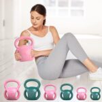 RUNWE 3 Handle Kettlebells Weight - Weight for Women Options 5, 10, 15 and 20 LB for Russian Twists AB Exercise, Weightlifting and Core Fitness Exercise Home Gym [Single in Sold]