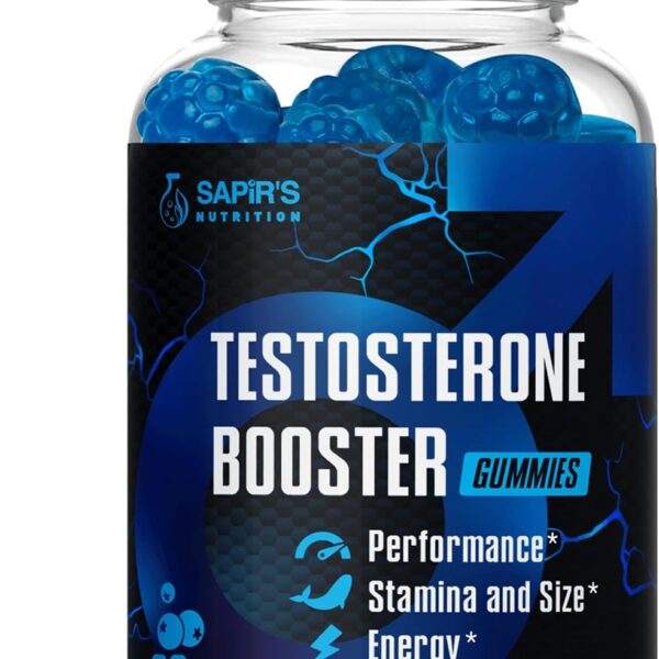 Testosterone Booster Gummies, Male Enhancing Supplement, Add 2 in Enlargement Gummies for Men , Male Enhancement Chews Energy, Strength, Stamina, Endurance, Performance, Natural Blue Berry Chews