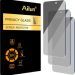 Ailun Privacy Screen Protector for iPhone 16 / iPhone 15 / iPhone 15 Pro [6.1 Inch] 3 Pack Anti Spy Private Tempered Glass Anti-Scratch Case Friendly [3 Pack][Not for iPhone 16 Pro 6.3 inch]