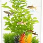 Koller Products 3-Gallon 360 Aquarium with LED Lighting (7 Color Selections) and Power Filter, Impact-Resistant Plastic, Ideal for a Variety of Tropical Fish