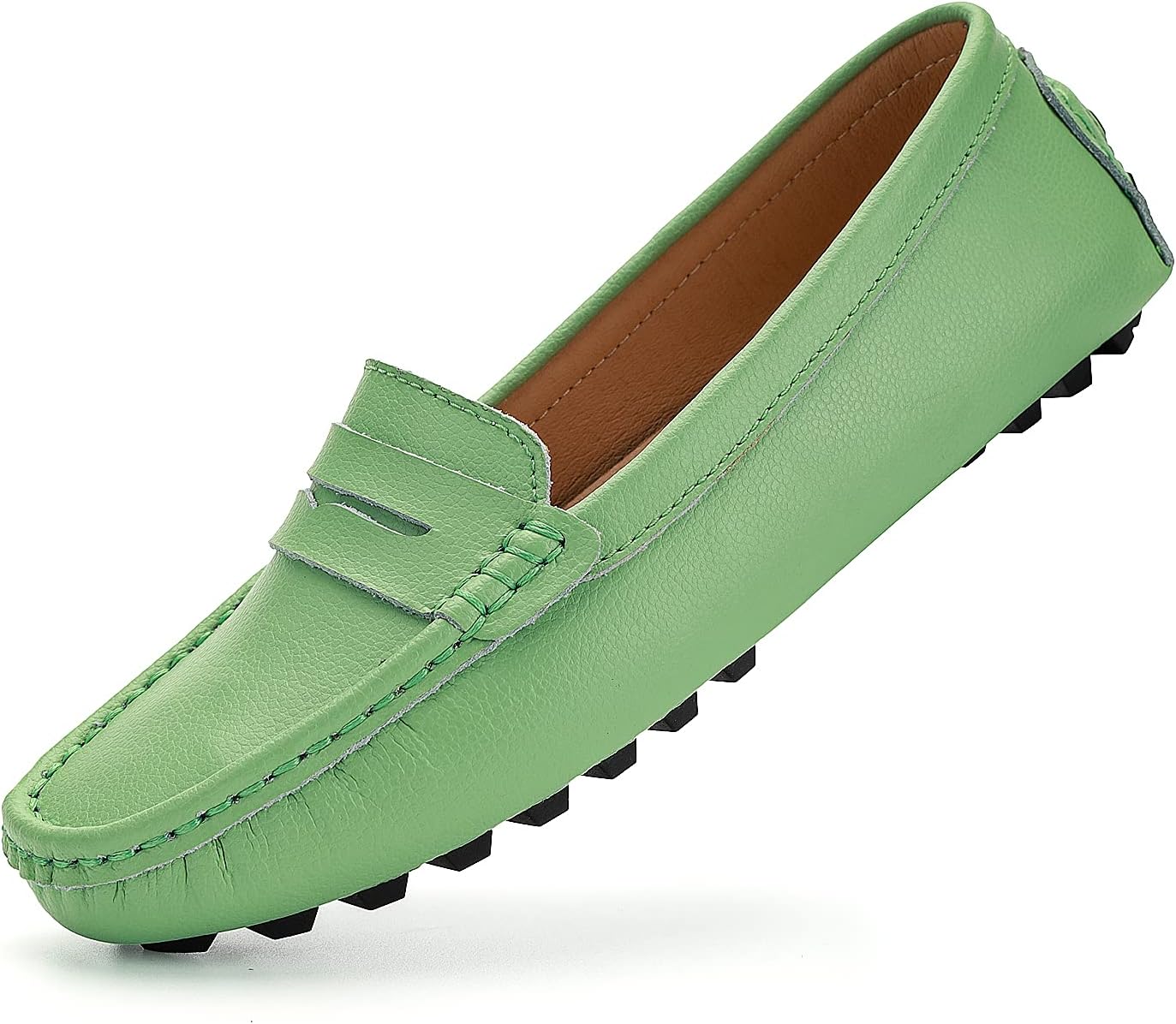 BEAUSEEN Women's Genuine Leather Penny Loafers Classic Driving Moccasins Casual Slip On Comfort Women Loafer Shoes BEAUSEEN Women's Genuine Leather Penny Loafers Classic Driving Moccasins Casual Slip On Comfort Women Loafer Shoes