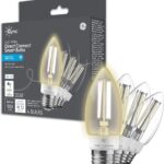 Cync GE Smart LED Light Bulb, B11 Candle Light Bulb  Works with Amazon Alexa & Google Home, 60W Equivalent, Soft White, 2.4GHz WiFi (4-Pack)