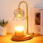 CRMILL Candle Warmer Lamp Electric Timer - Candles Warming Light Height Adjustable Dimmable Warmers Flower Lamps No Flame Heat Warm Melt Wax Jar Modern Home Decor Table Lights for Home Living Bedroom