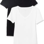Amazon Essentials Women's Slim-Fit Short-Sleeve V-Neck T-Shirt