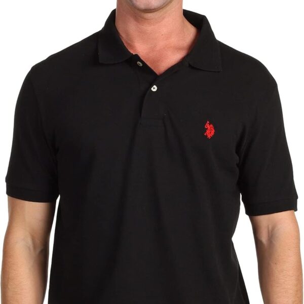 U.S. Polo Assn. Men's Classic Polo Shirt, Two-Button Closure Pique Polo Shirt, Summer Fashion Golf Shirt