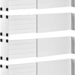 Dial Industries Adjustable Dresser Drawer Clothes Organizer Dividers, Set of 4, 4.5" Deep