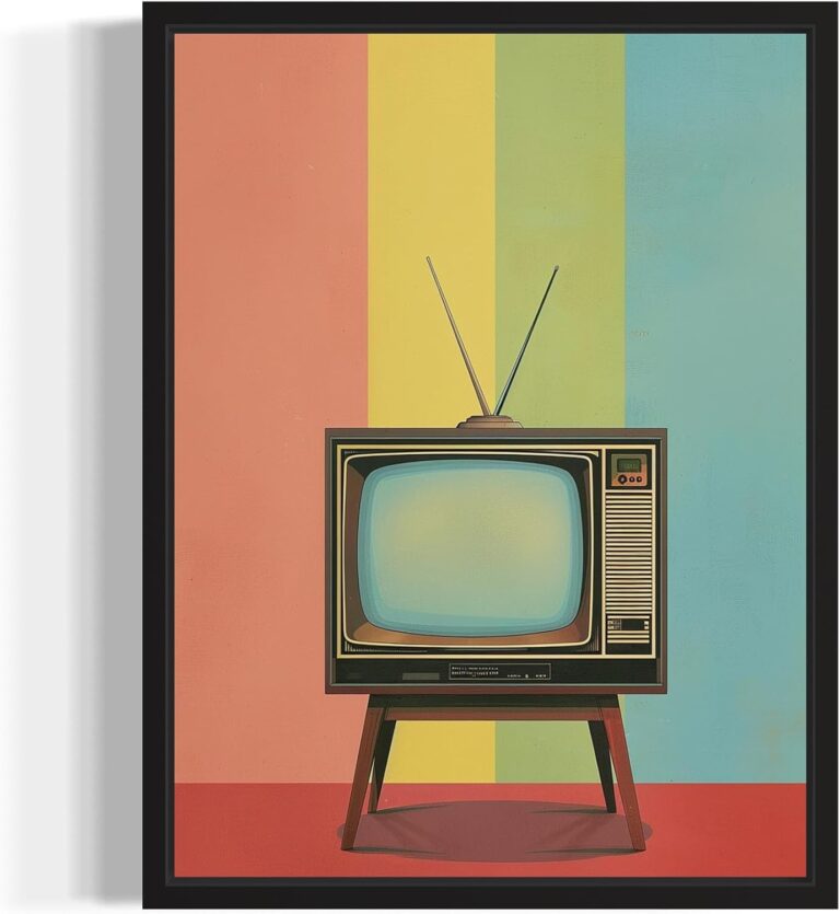 Television Set Pop Art Poster Print, Vintage Retro Wall Art Decor Paintings Classic Artwork for Bedroom Living Room Decorations. (Television Set, 11x14 inches (Unframed))