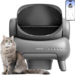 Neakasa M1 Plus Open-Top Self-Cleaning Cat Litter Box, 360 Safety Sensors, Advanced Odor & Leak Control, Automatic for Large & Multi-Cat Homes, Litter Mat & 2 Rolls Refill Bags Included