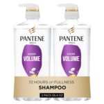 Pantene Shampoo, Sheer Volume - Lightweight Nourishment for Fine, Color-Treated Hair, 72-Hour Fullness and Body, 27.7 Oz Each, 2-Pack + Miracle Rescue Shot (0.5 Oz)