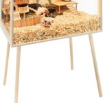 PROLEE Hamster Cage with Legs, Guinea Pig Cages Chew Proof, Hamster House, Hamster Cages and Habitats, Small Animal Cage, 40" L x 20" W x 47.5" H