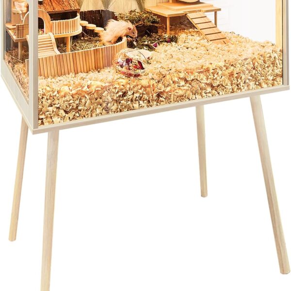 PROLEE Hamster Cage with Legs, Guinea Pig Cages Chew Proof, Hamster House, Hamster Cages and Habitats, Small Animal Cage, 40" L x 20" W x 47.5" H