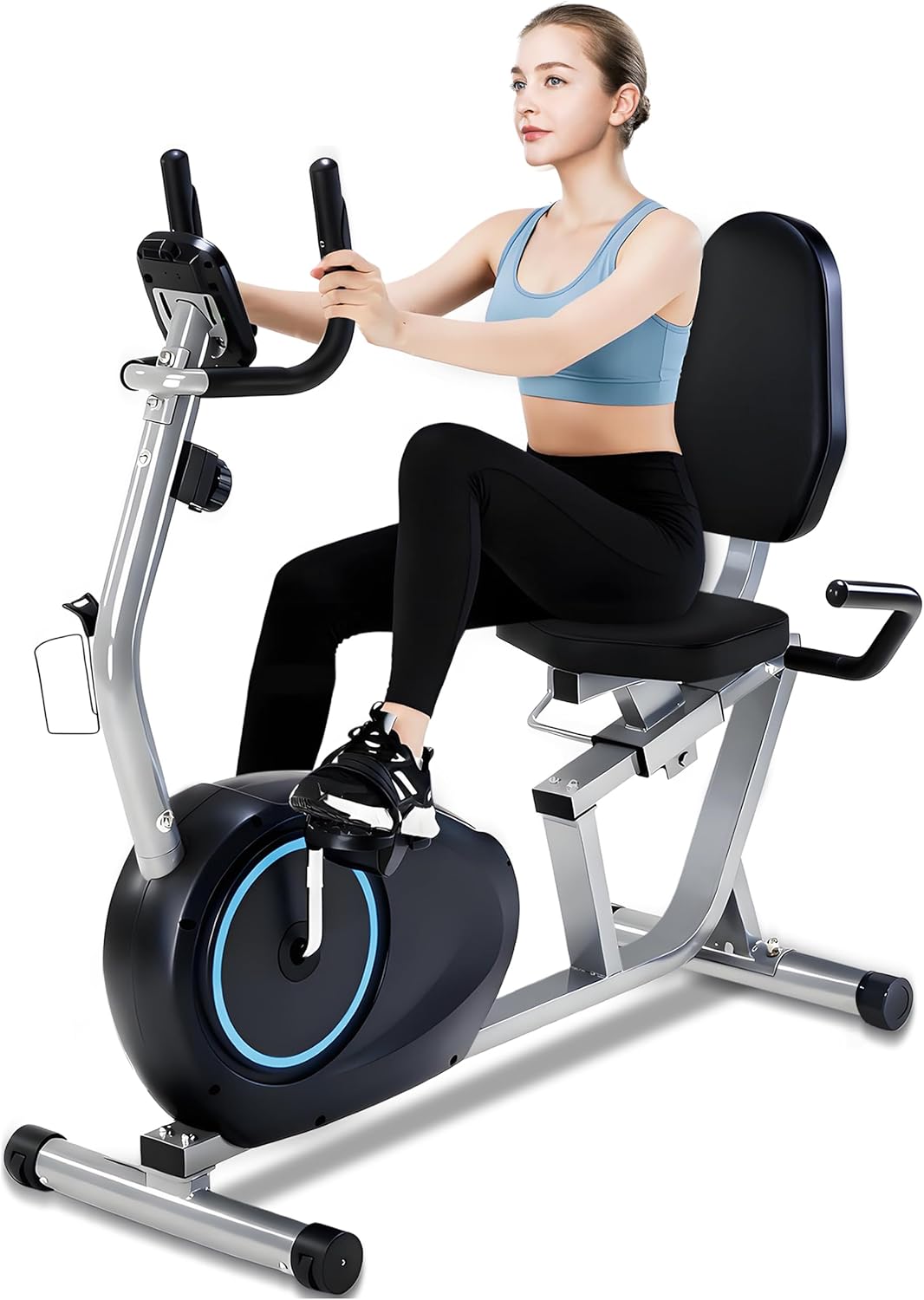 Recumbent Exercise Bike for Seniors - 400LB Weight Capacity Recumbent Bikes with Comfortable Seat, Pulse Sensor, 16-level Resistance, LCD Monitor Recumbent Exercise Bike for Seniors - 400LB Weight Capacity Recumbent Bikes with Comfortable Seat, Pulse Sensor, 16-level Resistance, LCD Monitor