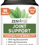 Zenwise Health Joint Support Supplement with Glucosamine Chondroitin MSM, Curcumin & Sulfate - Joint Health for Women & Men - Mobility & Flexibility Support for Knee, Cartilage & Bone - 90 Count