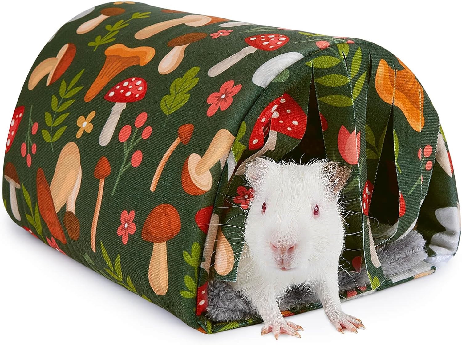 Washable Guinea Pig Tunnel with Curtains - Cozy Hamster Hideout Fit for Small Animals - Soft Accessories for Hamster/Chinchilla/Bunny Washable Guinea Pig Tunnel with Curtains - Cozy Hamster Hideout Fit for Small Animals - Soft Accessories for Hamster/Chinchilla/Bunny