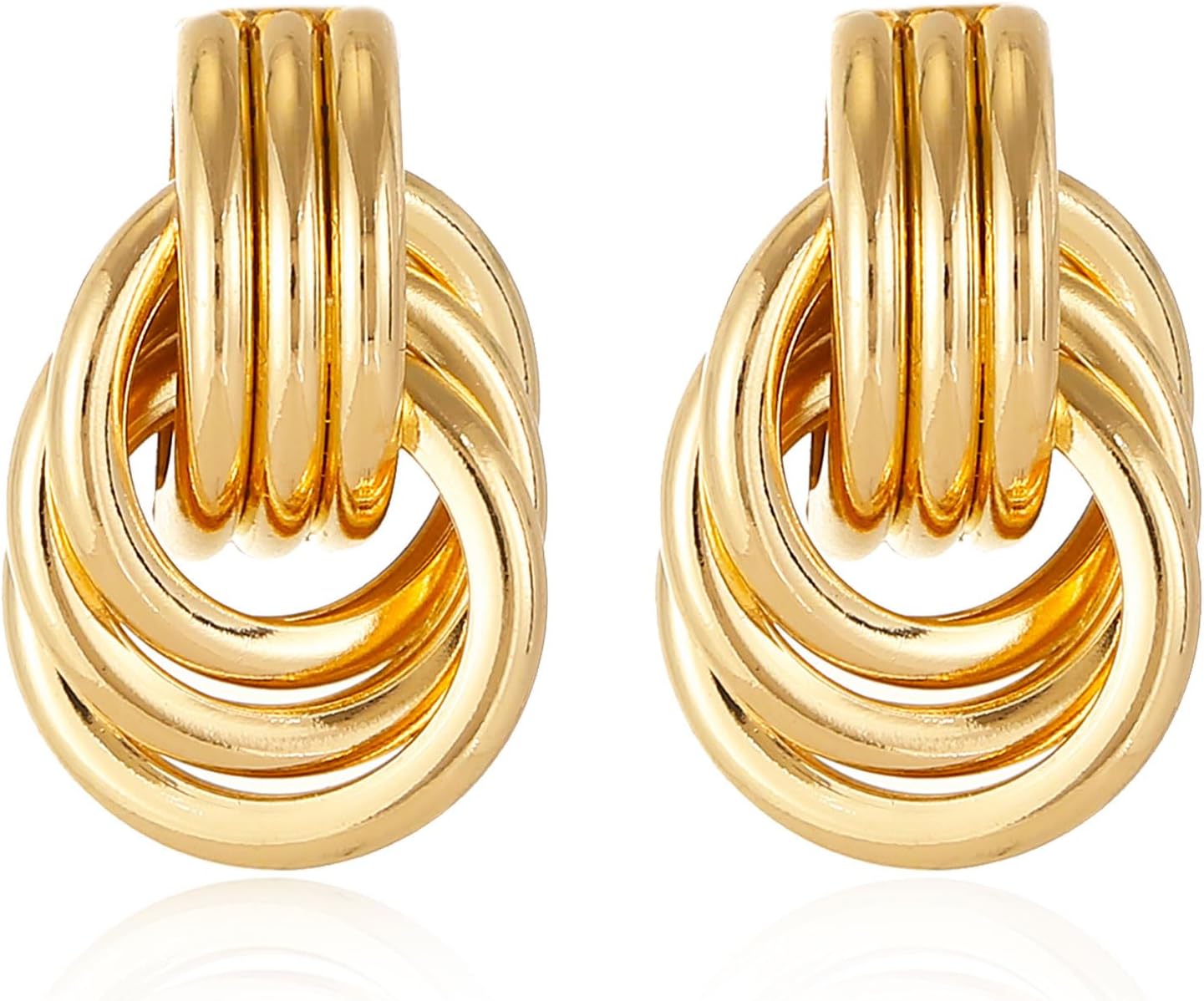 14K Gold Plated Knot Earrings for Women Gold Silver Earrings Heart Link Drop Dangle Earring Chunky Golden Knotted Statement Jewelry 14K Gold Plated Knot Earrings for Women Gold Silver Earrings Heart Link Drop Dangle Earring Chunky Golden Knotted Statement Jewelry