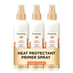 Pantene Pro-V Heat Protectant Spray, Thermal Heat Primer for Hair, Pack of 3, 21.6 oz total