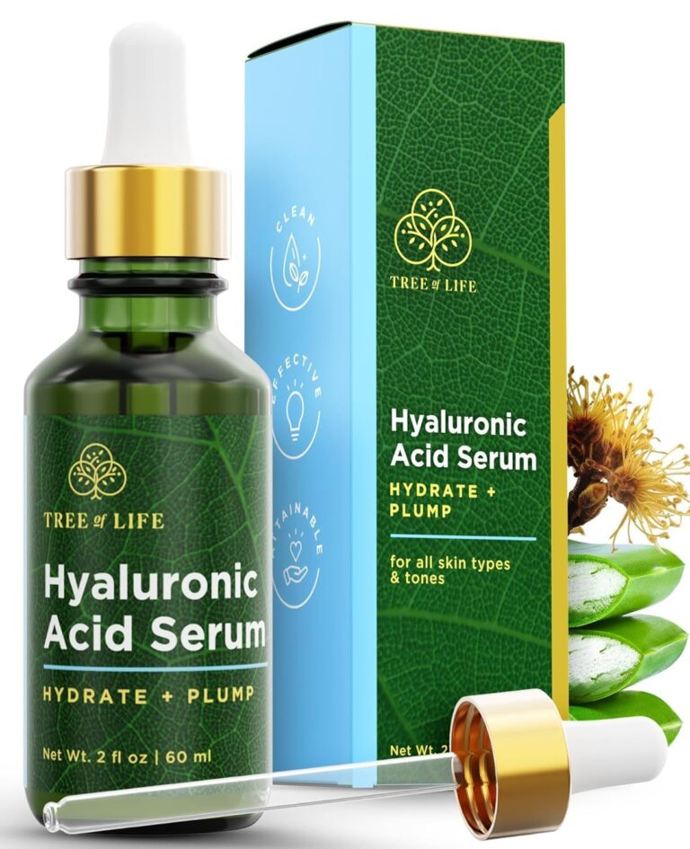 Tree of Life Hyaluronic Acid Serum For Face - Deep Hydration for Dry, Dehydrated, & Sensitive Skin - Dermatologist Tested - Moisturizing Treatment for Smooth Skin, 2 Fl Oz - Mothers Day Gifts