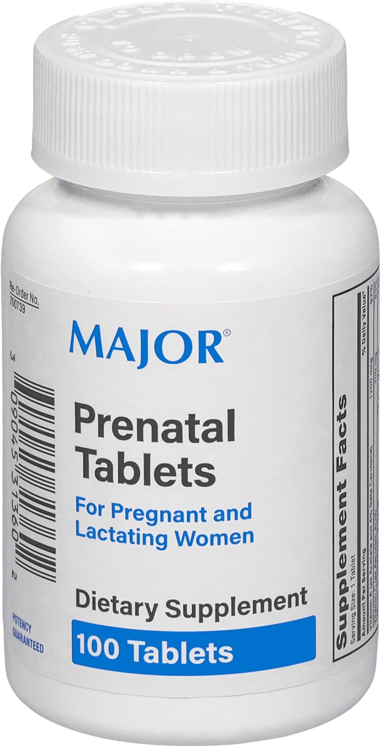 MAJOR Prenatal Tablets for Pregnant and Lactating Women - Dietary Supplement - 100 Count MAJOR Prenatal Tablets for Pregnant and Lactating Women - Dietary Supplement - 100 Count