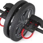 Ab Roller Wheel with Non-Slip Handle, Home Gym Fitness Equipment for Abdominal Core Workout, Ab Roller for Men & Women, Supports Up to 330 lbs, Black