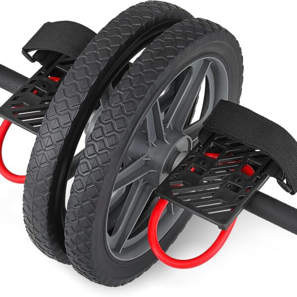 Ab Roller Wheel with Non-Slip Handle, Home Gym Fitness Equipment for Abdominal Core Workout, Ab Roller for Men & Women, Supports Up to 330 lbs, Black