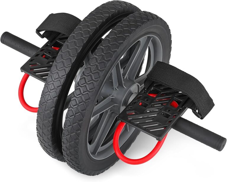 Ab Roller Wheel with Non-Slip Handle, Home Gym Fitness Equipment for Abdominal Core Workout, Ab Roller for Men & Women, Supports Up to 330 lbs, Black