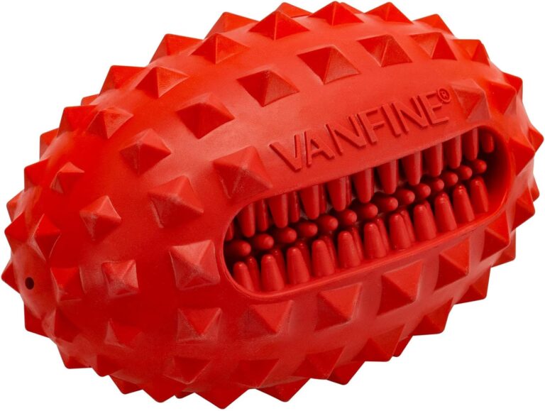 Indestructible Dog Toys for Aggressive Chewers - Tough Squeaky Dog Chew Toy for Large Breed, USA Brand Durable Rubber Dog Toy with Beef Flavor for Medium & Large Dogs